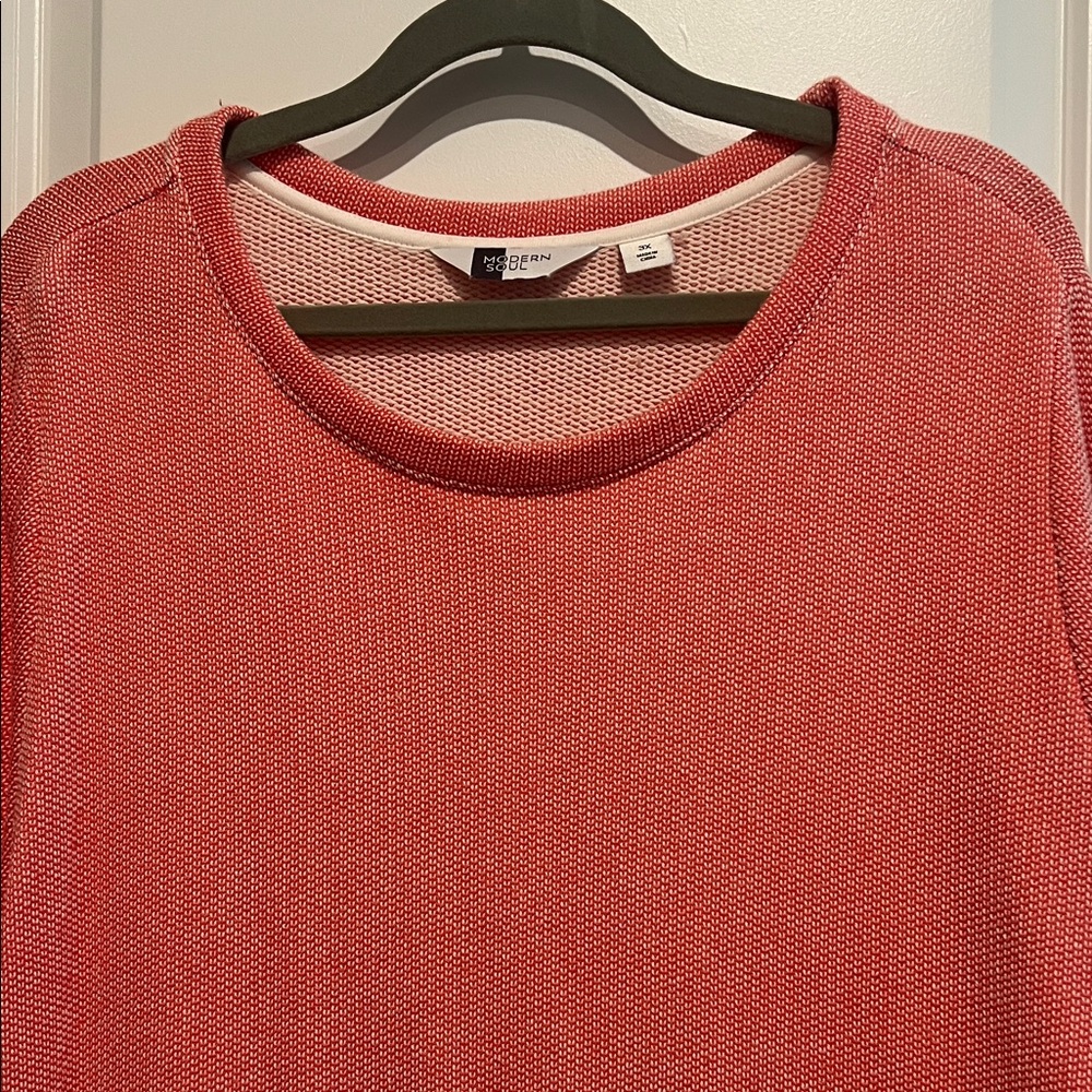 Modern Soul Coral Long-Sleeve Pullover Hoodie with Front Pockets - Picture 5 of 5